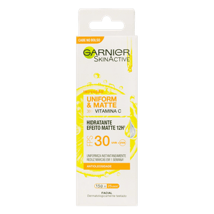 Hidratante Facial FPS 30 Garnier SkinActive Uniform & Matte Bisnaga