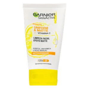 Sabonete de Limpeza Antioleosidade Facial Garnier SkinActive Uniform & Matte Bisnaga 120g