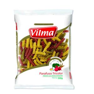 Macarrão Parafuso Vilma Tricolor com Ovos 500g