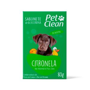 Sabonete Pet Clean Citronela Para Cães 80g