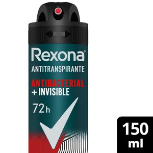 Desodorante Antitranspirante Aerosol Rexona Men Antibacterial + Invisible 150ml