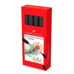 Pincel Hidrocor Supersoft Preto Faber Castell