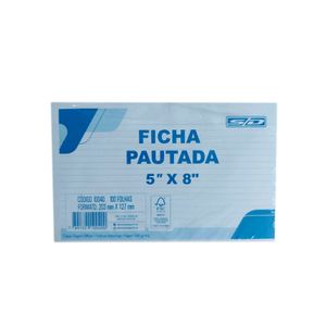 Fichas Pautadas São Domingos 5X8 100 Folhas