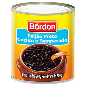 Feijão Preto Bordon Lata 300g