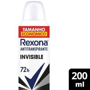 Desodorante Antitranspirante Aerosol Rexona Invisible 200ml