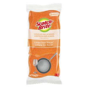 Esponja Não Risca Laranja Scotch-Brite 3 Unidades