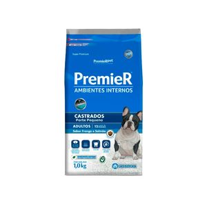 Ração Premier Para Cães Adultos Castrados Frango e Salmão 1Kg