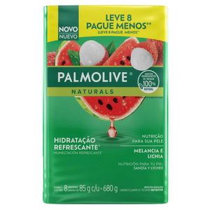 Sabonete Palmolive Suave Naturals Melancia e Lichia 85g Com 8