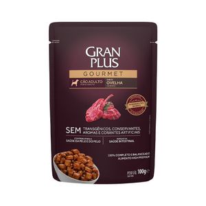 Ração Úmida GranPlus Gourmet Sachê para Cães Adultos Sabor Ovelha 100g