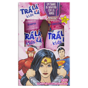 Kit Shampoo + Condicionador Justice League Trá Lá Lá Kids Hidrakids 480ml Cada