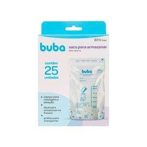 Saco para Armazenar Leite Materno Buba Branco 25x1