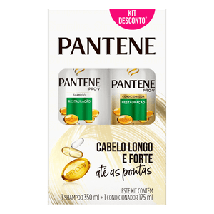 Kit Shampoo 350ml + Condicionador 175ml Pantene Restauração