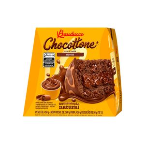 Panettone Bauducco Chocottone Chocolate Recheio Mousse Cobertura Chocolate 450g