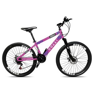 Bicicleta Mônaco Aro 26 21 Marchas Colli Rosa Neon