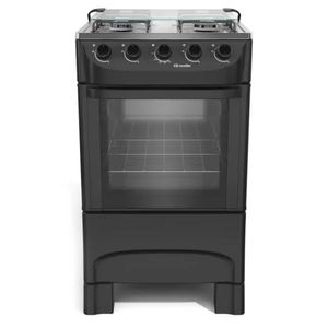 Fogão 4 bocas MFI4BA Mesa de Inox Mueller Preto