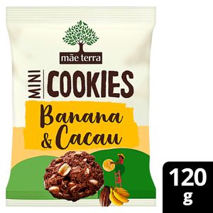 Mini Cookies Mãe Terra Banana & Cacau 120g