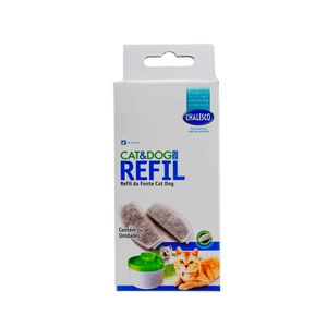 Refil Filtro Fonte Cat & Dog Chalesco para Gatos 4 Peças