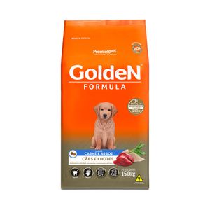 Ração Golden Cães Filhotes Carne e Arroz 15 Kg