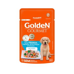 Ração Úmida Golden Gourmet para Cães Filhotes Frango 85g