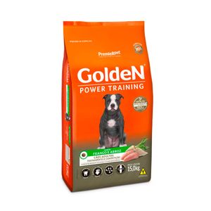 Ração Golden Power Training Para Cães Adultos Sabor Frango E Arroz 15kg