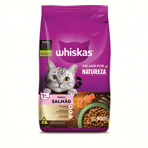 Ração Para Gatos Whiskas Adultos 1+ Salmão 900g