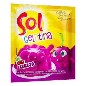 Gelatina em Pó Cereja Sol Pacote