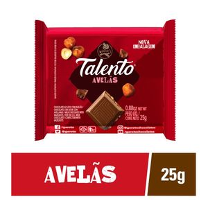 Chocolate Garoto Talento ao Leite com Avelãs 25g