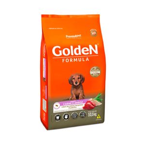 Ração Golden Fórmula Mini Bits para Cães Filhotes de Porte Pequeno Sabor Carne e Arroz 10,1kg