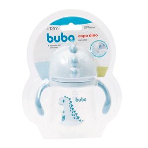 Copo Infantil Dino com Alça Azul Buba