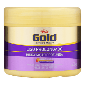 Máscara Concentrada Niely Gold Liso Prolongado Pote 430g