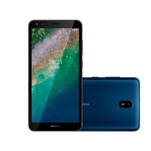 Smartphone Nokia C01 Plus 32GB, 4G, Tela 5.45”, Dual Chip, 1GB RAM, Câmera 5.0MP + Selfie 5.0MP Azul- NK040