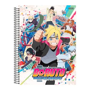 Caderno Universitário São Domingos Capa Dura Boruto 1 Matéria 80 Folhas