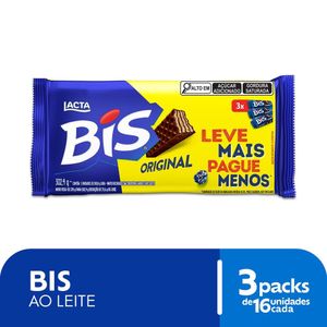 Chocolate Bis Ao Leite Kit com 3 unidades de 100,8g