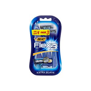 Aparelho De Barbear Descartável Bic Men Flex 3 Leve 4 Pague 3 Unidades