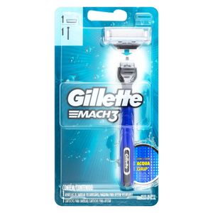 Aparelho Recarregável e Carga para Barbear Gillette Mach3