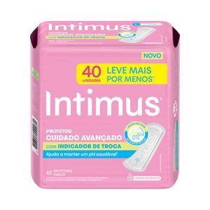 Protetor Diário Suave Intimus Cuidado Avançado Pacote 40 Unidades Leve Mais Pague Menos