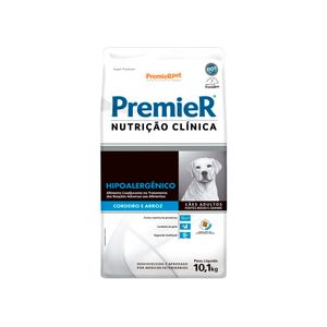 Ração Premier Nutrição Clínica Hipoalergênico para Cães de Médio e Grande Porte Sabor Cordeiro e Arroz 10,1kg