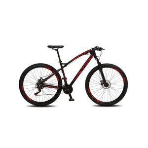 Bicicleta Toro MTB Aro 29 21 Marchas Aero Alumínio Preta Vermelha Colli