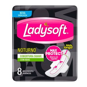 Absorvente C/abas Ladysoft C/8 Normal Not Suave