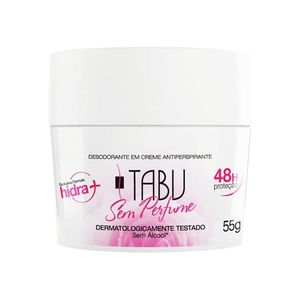 Desodorante Antitranspirante Creme Tabu Sem Perfume 55g