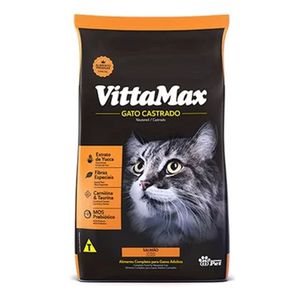 Ração Sabor Salmão para Gatos Adultos Castrados Vittamax