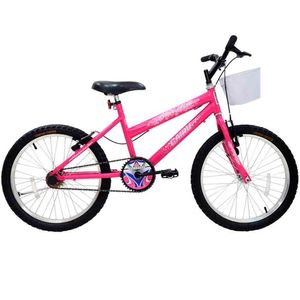 Bicicleta Infantil com Cesta Aro 20 Star Girl Cairu Rosa