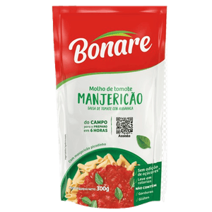 Molho de Tomate Bonare Manjericão Sachê 300g