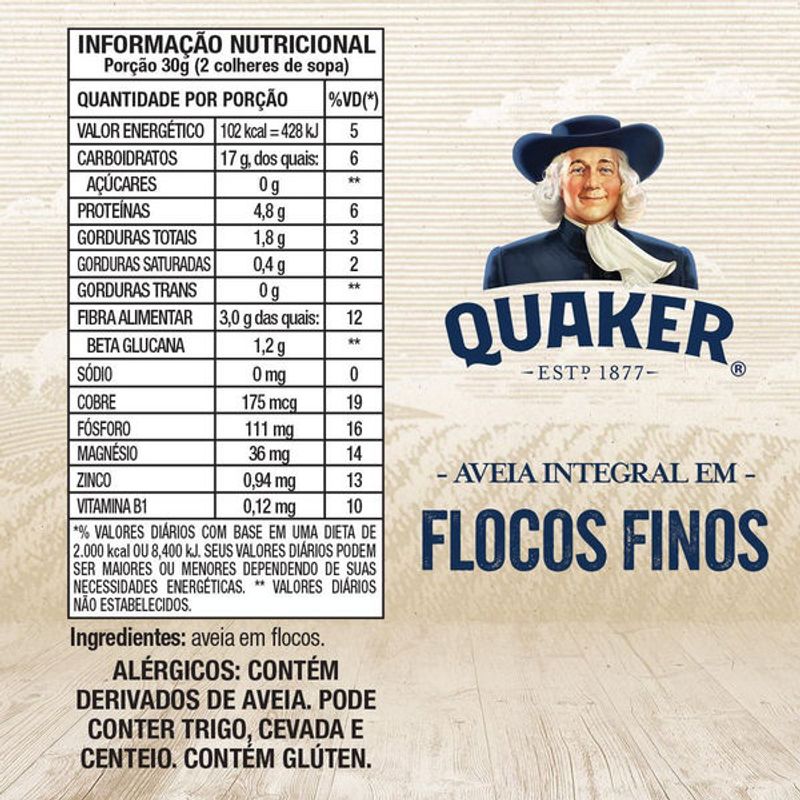 aveia-quaker-flocos-finos-165g