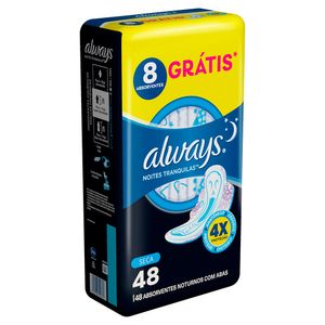 Absorvente Noturno Seca com Abas Leve Mais Pague Menos 48X1 Always