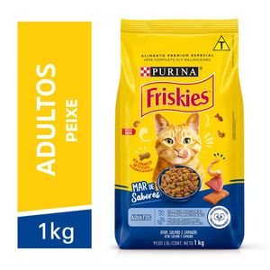 Ração FRISKIES gatos adultos peixes – Mar de sabores 1kg