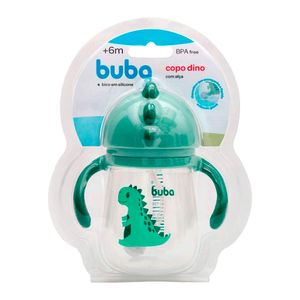 Copo Infantil Dino com Alça Verde Buba