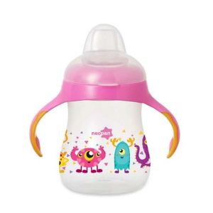 Caneca Infantil Neopan Bicolor Rosa 270ml Neopan 1un