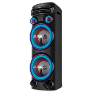 Caixa de Som AIWA Bluetooth Torre T2W-01 2200W 2 Woofers 10" RGB USB FM DJ