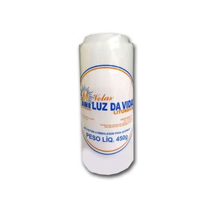 Vela Litúrgica Luz da Vida Branca 67mm 450g